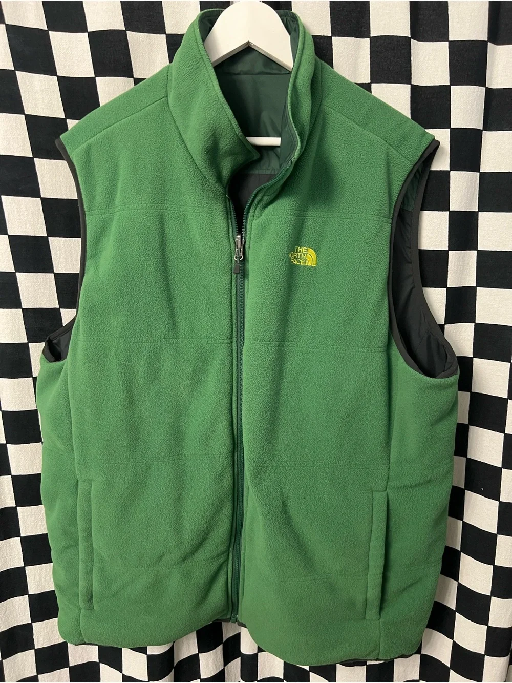 The North Face Green, Black & Yellow Men’s Insulated Vest